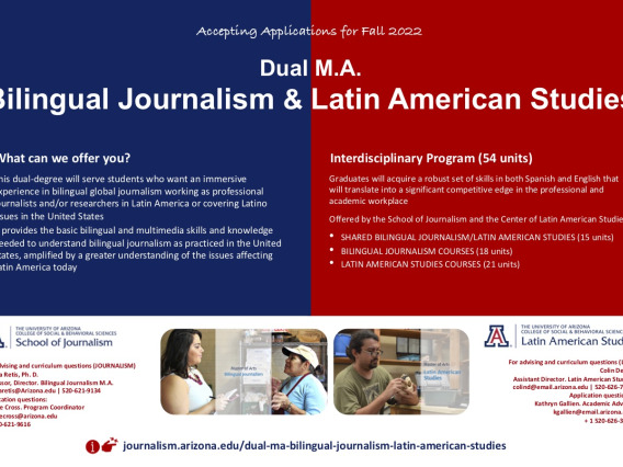 Info for new dual M.A. in bilingual journalism and Latin American Studies