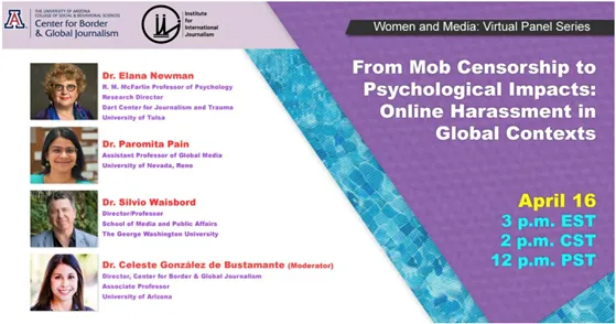 Women and Media: Virtual Panel Series. From Mob Censorship to Psychological Impacts: Online Harassment in Global Contexts