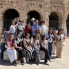 A group of students on a tour in Italy